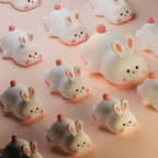 Adorable Touch Sensor LED Night Light - Cartoon Big Face Rabbit Silicone Lamp for Kids - Perfect Christmas Gift & Home Decor